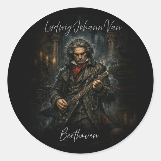 Virtueel thuishoren ronde sticker (Voorkant)