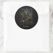 Virtueel thuishoren ronde sticker (Tas)