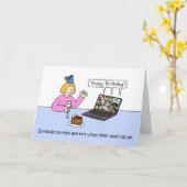 Virtueel verjaardagsfeestje voor zelfisolatie van  kaart (Gele Bloem)