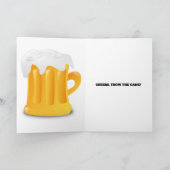 Virtueel verjaardagsteam wenst bierfeest checklist kaart (Binnen)