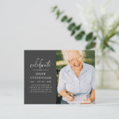 Virtueel vieren de verbazingwekkende levensmoderne uitnodiging briefkaart (Staand voorkant)