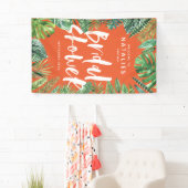 Virtueel vrijgezellenfeest van het tropisch palmbl spandoek (Insitu)