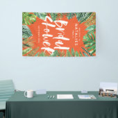 Virtueel vrijgezellenfeest van het tropisch palmbl spandoek (Beurs)