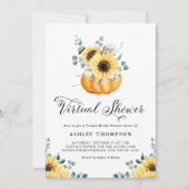 Virtueel Vrijgezellenfeest voor bijtende pompoen e Kaart (Voorkant)