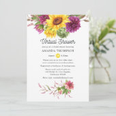 Virtueel Vrijgezellenfeest voor de Zonnebloem Kaart (Staand voorkant)