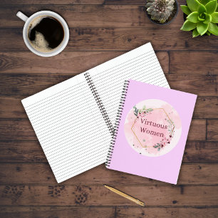 Virtueel vrouwenforum met Waterverf bloemen Notitieboek