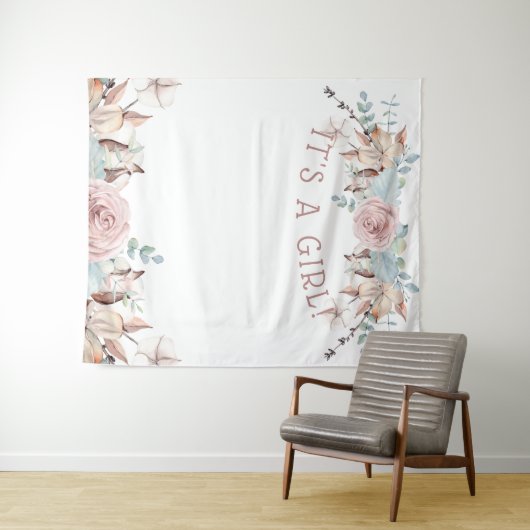 Virtueel Woodland BOHO-douche-achtergrond Wandkleed (In Situ (horizontaal))