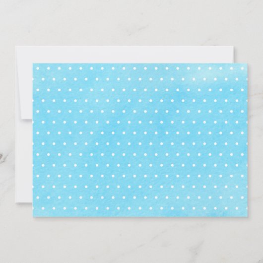 Virtuele 1e Verjaardag Doop Blauw Goud Tekst Foto Kaart (Achterkant)