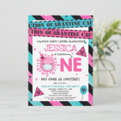 Virtuele 1e verjaardag Quarantine 1e verjaardag Kaart (Staand voorkant)