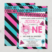 Virtuele 1e verjaardag Quarantine 1e verjaardag Kaart (Voorkant / Achterkant)