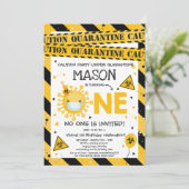Virtuele 1e verjaardag Quarantine 1e verjaardag Kaart (Staand voorkant)