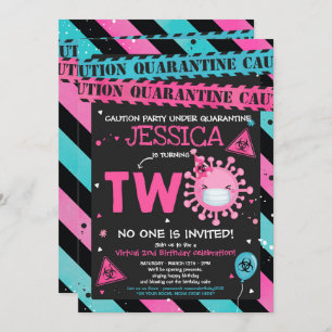 Virtuele 2de verjaardag Quarantine 2e verjaardag Kaart