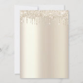 Virtuele 70e verjaardagsfeestje Gouden Glitter Kaart (Achterkant)