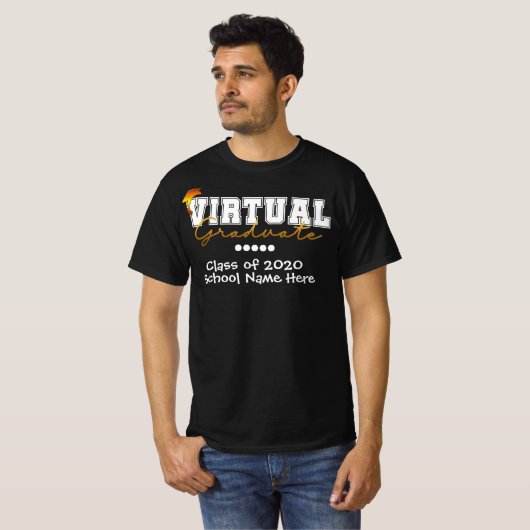 Virtuele Afstuderen klasse van 2020 T-shirt (Voorkant volledig)
