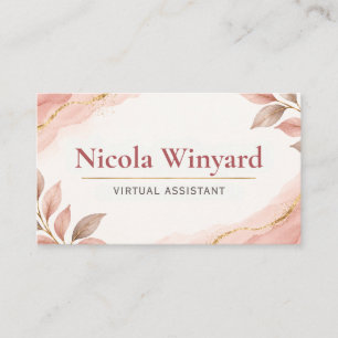 Virtuele assistent Elegant Roze Visitekaartje