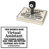 Virtuele assistent met naam, adres, enz. rubberstempel (Gestempeld)
