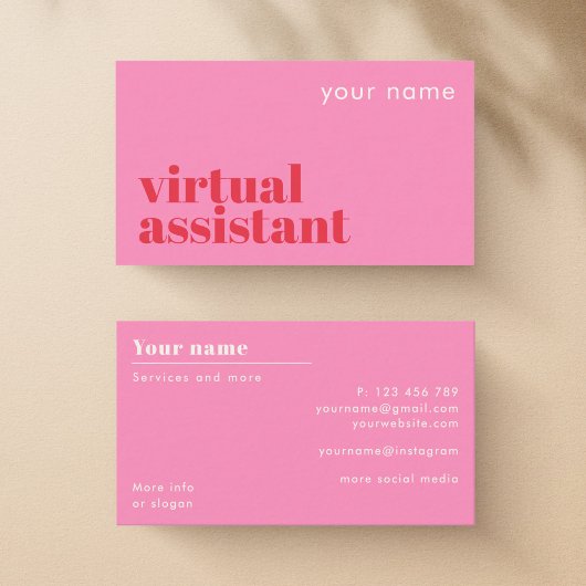 Virtuele assistent moderne visitekaart visitekaartje