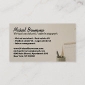 Virtuele assistent op afstand secretaris visitekaartje (Achterkant)