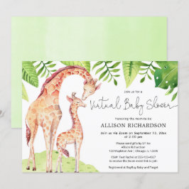 Virtuele Baby shower giraffe safari Kaart