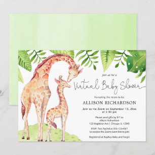 Virtuele Baby shower giraffe safari Kaart