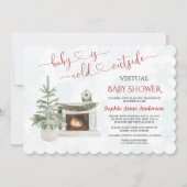 Virtuele baby shower per post Baby is buiten koud Kaart (Voorkant)