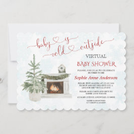 Virtuele baby shower per post Baby is buiten koud Kaart