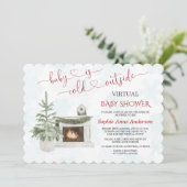 Virtuele baby shower per post Baby is buiten koud Kaart (Staand voorkant)