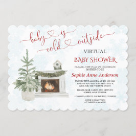 Virtuele baby shower per post Baby is buiten koud Kaart