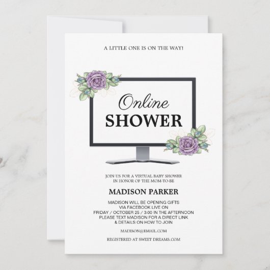 Virtuele baby shower uitnodiging (Voorkant)