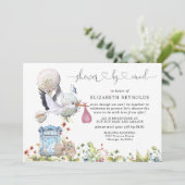 Virtuele baby shower uitnodiging per post (Staand voorkant)