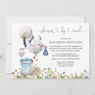 Virtuele baby shower uitnodiging per post
