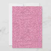 Virtuele baby-vrouw Shower Roze Glitter Kaart (Achterkant)