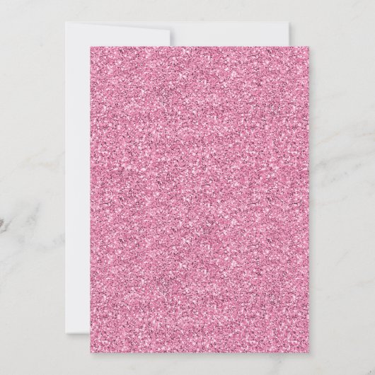 Virtuele baby-vrouw Shower Roze Glitter Kaart (Achterkant)