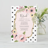 Virtuele 'Birthday'-partijroze en gele mazen Kaart (Staand voorkant)