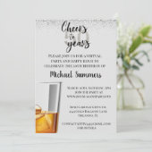 Virtuele 'Birthday Party Cheers' tot 50 jaar Kaart (Staand voorkant)