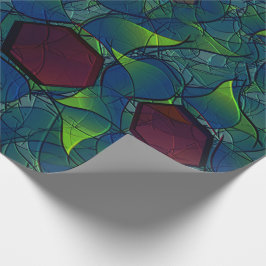 Virtuele bladlui met donkerrode hexagon in een don cadeaupapier