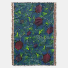 Virtuele bladlui met donkerrode hexagon in een don deken