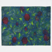 Virtuele bladlui met donkerrode hexagon in een don fleece deken (Voorkant (Horizontaal))