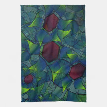 Virtuele bladlui met donkerrode hexagon in een don