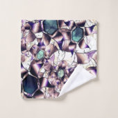 Virtuele bloem van het bericht in gradiënttonen bad handdoek (Wasdoekje)