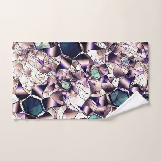 Virtuele bloem van het bericht in gradiënttonen bad handdoek (Handdoek)