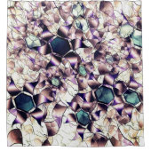 Virtuele bloem van het bericht in gradiënttonen douchegordijn (Voorkant)