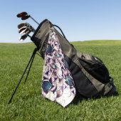 Virtuele bloem van het bericht in gradiënttonen golfhanddoek (Groen)