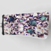 Virtuele bloem van het bericht in gradiënttonen golfheadcover (Voorkant)