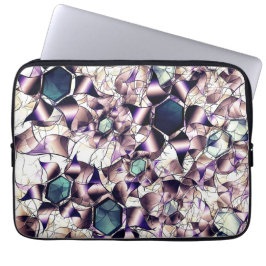 Virtuele bloem van het bericht in gradiënttonen laptop sleeve