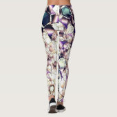 Virtuele bloem van het bericht in gradiënttonen leggings (Achterkant)