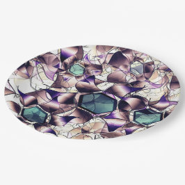 Virtuele bloem van het bericht in gradiënttonen papieren bordje