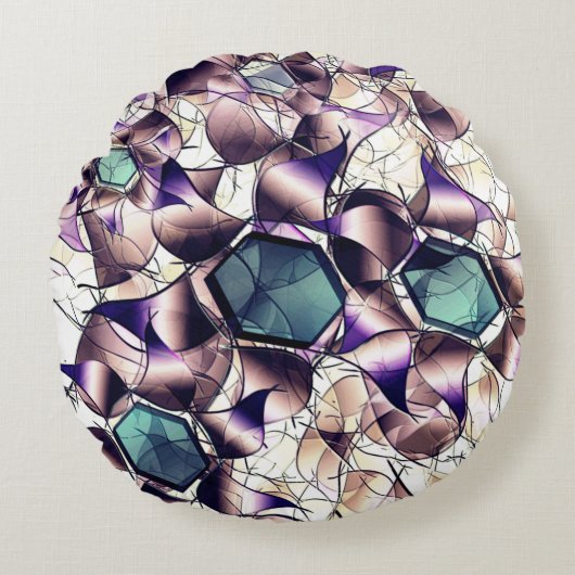 Virtuele bloem van het bericht in gradiënttonen rond kussen (Voorkant)