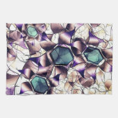 Virtuele bloem van het bericht in gradiënttonen theedoek (Horizontaal)