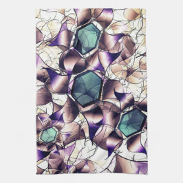 Virtuele bloem van het bericht in gradiënttonen theedoek